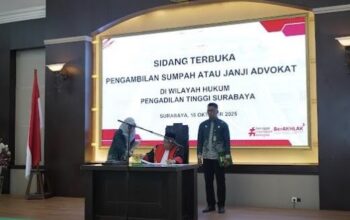 40 Advokat Muda Bersumpah Anti Suap di PT Surabaya, ini Pesan Presiden FAMI
