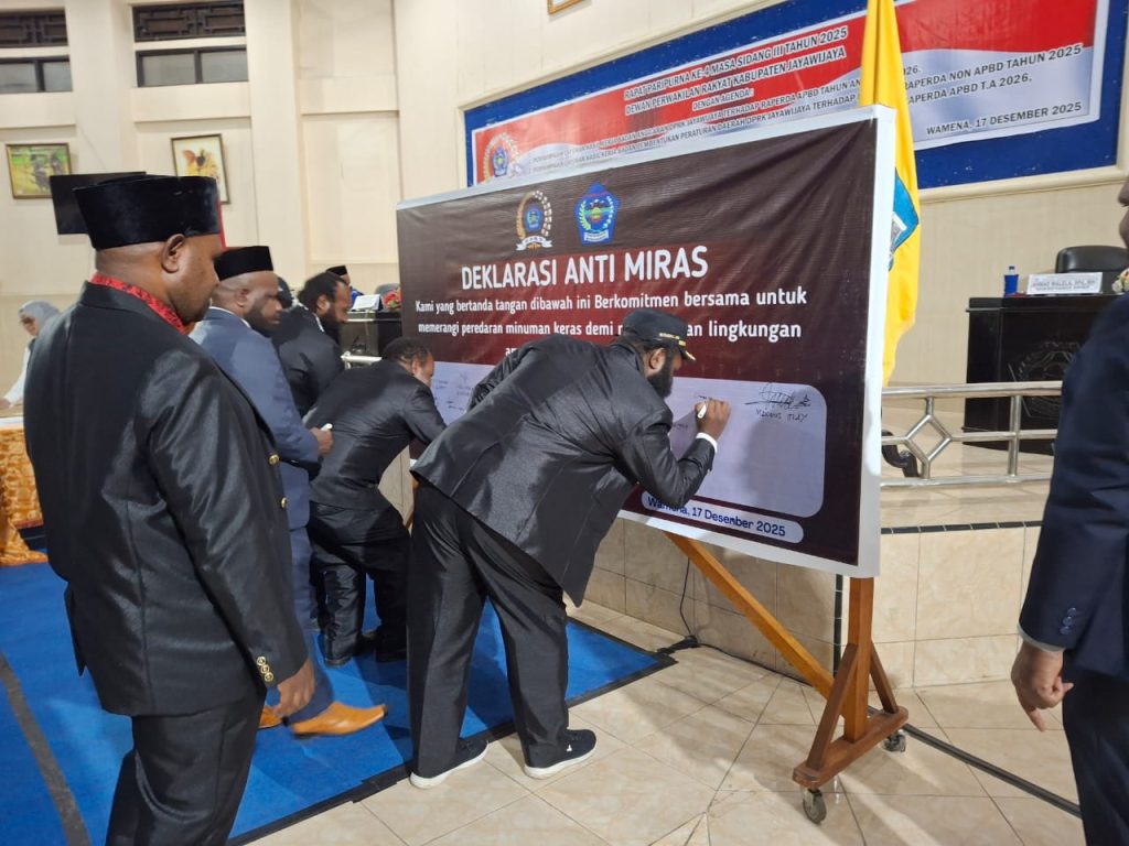 DPRK Jayawijaya Bersama Pemda Tetapkan Perda Edaran Miras dan Deklarasi Anti Miras  